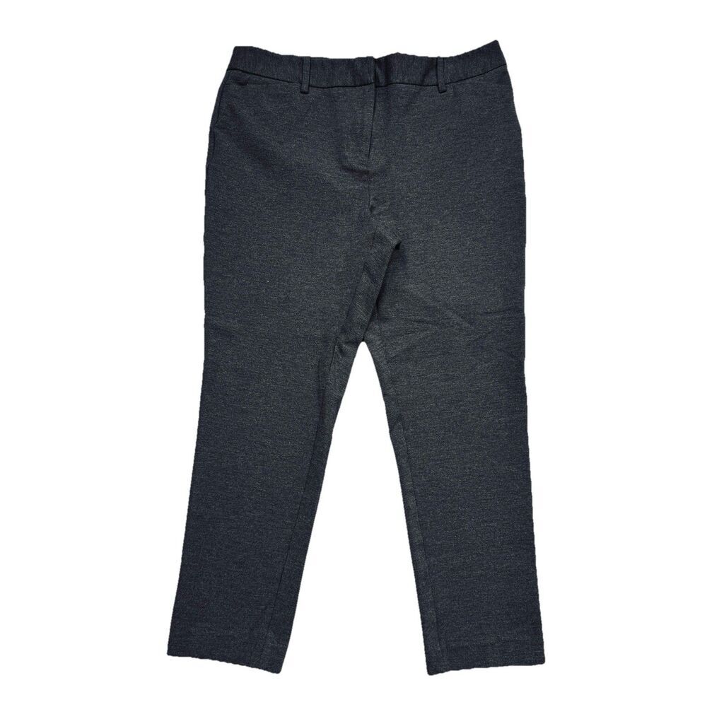 Liz Claiborne Ponte Knit Capri Pants 8 (30x23) Dark Gray Mid Rise Stretch Women